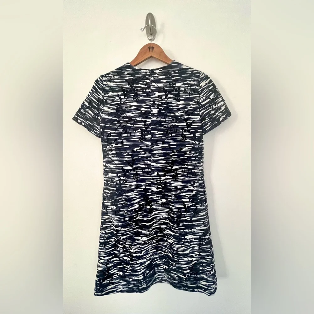 Tory Burch Dina Navy Space Dyed Cutout Dress Size 6 Excellent Condition